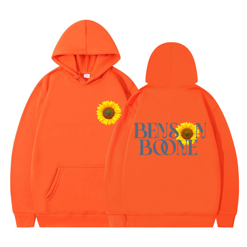 Damen Kapuzenpullover mit einzigartigem Sonnenblumenmotiv und bequemer Passform R&B