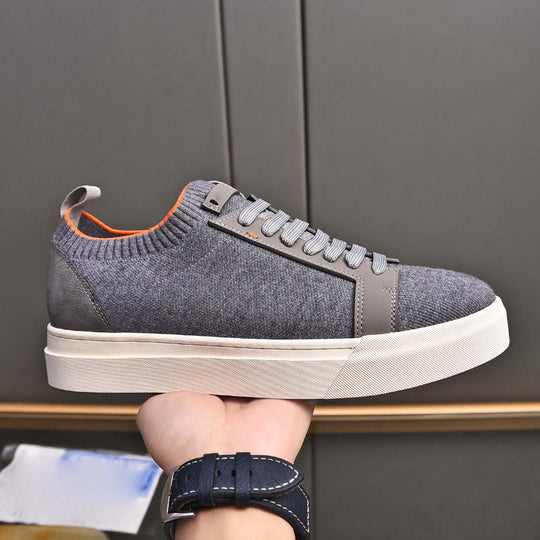 Damen sportliche Sneaker mit elastischem Strick-Obermaterial und rutschfester Sohle R&B