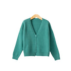 Damen Strickjacke mit V-Ausschnitt und Knopfdetails