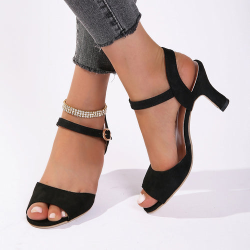 Damen Offene High Heel Sandalen im modischen Design mit elegantem Absatz R&B