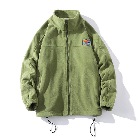 Herren Fleecejacke mit hohem Kragen und praktischen Taschen R&B