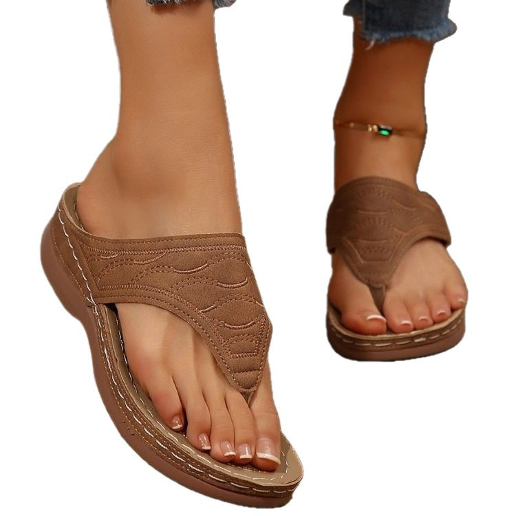 Damen Komfortable Zehentrenner-Sandalen mit anatomischem Fußbett R&B