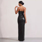 Damen Elegantes und figurschmeichelndes Abendkleid mit seitlichem Schlitz R&B
