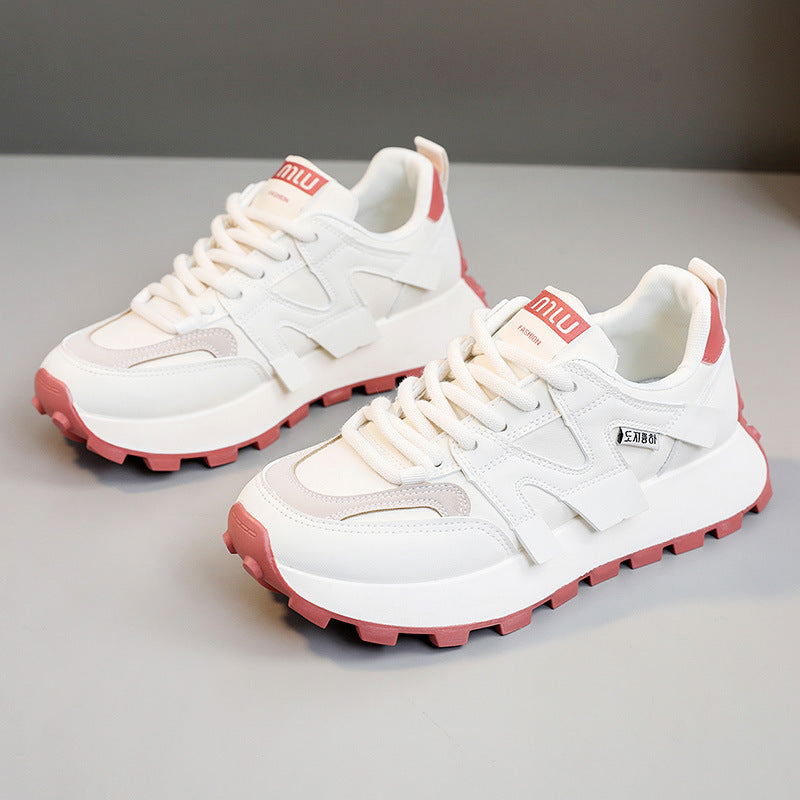 Damen modische Plateausneakers mit robustem Sohlenprofil R&B