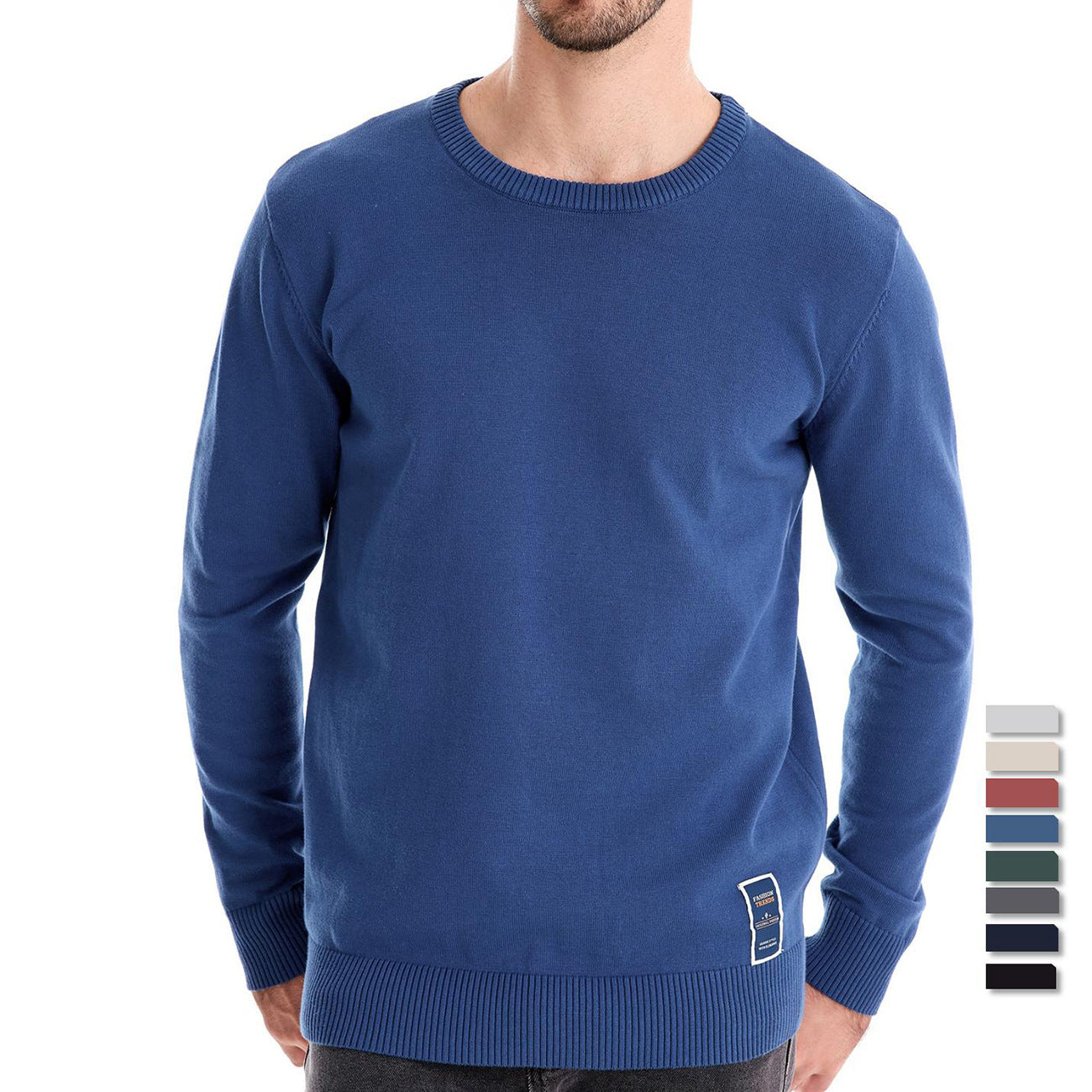 Herren Strickpullover aus hochwertiger Baumwollmischung mit angenehmer Passform