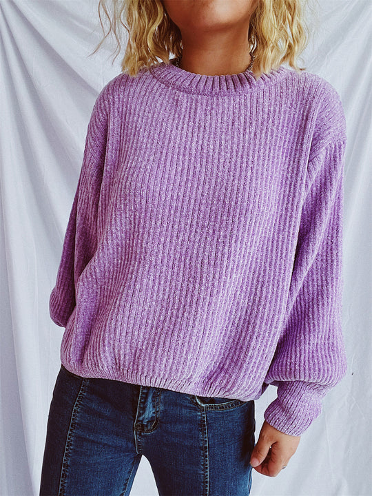 Damen Grobstrickpullover mit weitem Schnitt und strukturiertem Design R&B