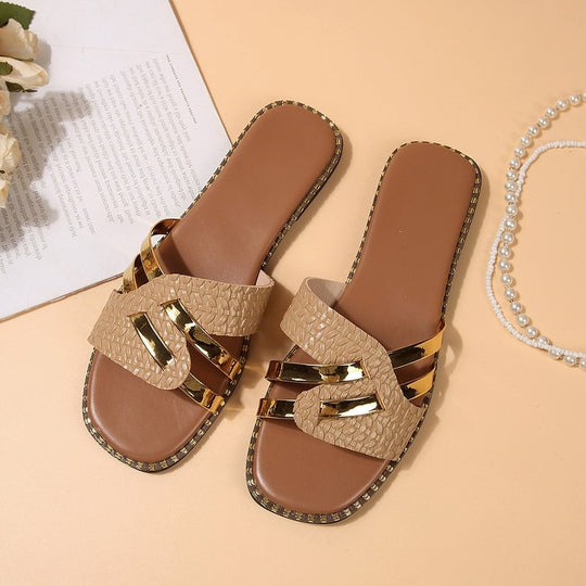 Damen Riemchen-Sandalen mit geflochtenem Design und funkelnden Akzenten R&B