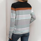 Damen Streifenshirt mit bequemem Schnitt und lässigem Design R&B
