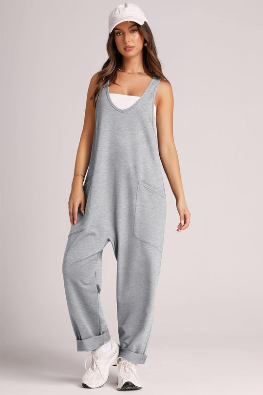 Damen Jumpsuit mit großzügigen Taschen und weichem Stretchmaterial R&B