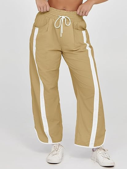 Damen lässige Freizeithose mit Seiteneinsätzen R&B
