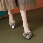Damen Ballerinas mit funkelndem Strass und zartem Schleifendetail R&B