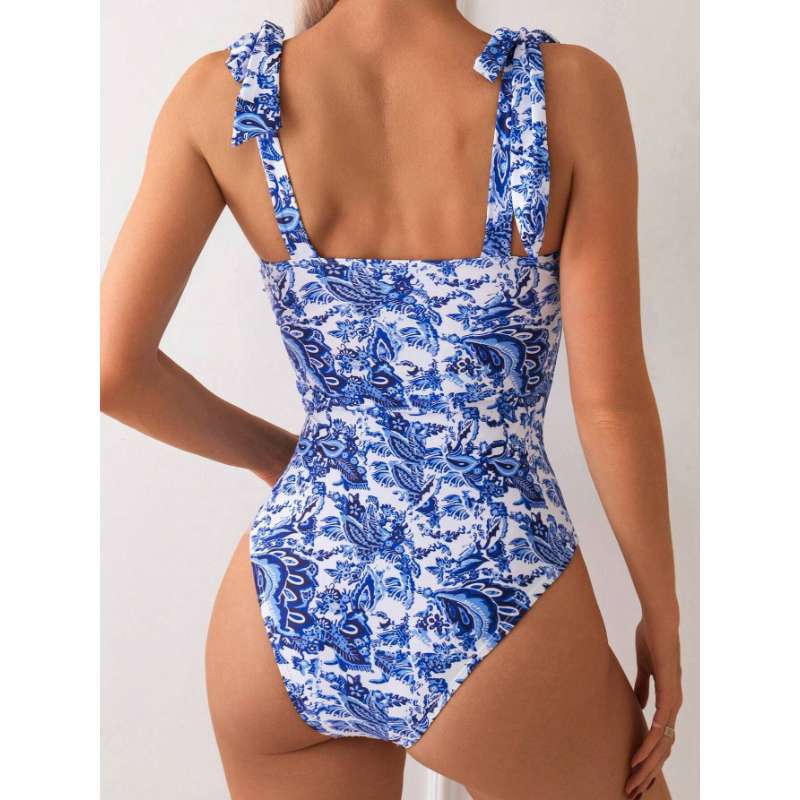 Damen Badeanzug mit verstellbaren Schleifen R&B