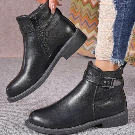 Damen modische Stiefeletten mit elegantem Reißverschluss und schickem Komfortdesign R&B