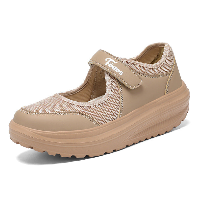 Damen Komfortable und atmungsaktive Freizeitschuhe mit Klettverschluss