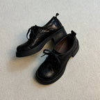 Damen Klassische Schnürschuhe mit robustem Plateau und eleganter Lederoberfläche R&B