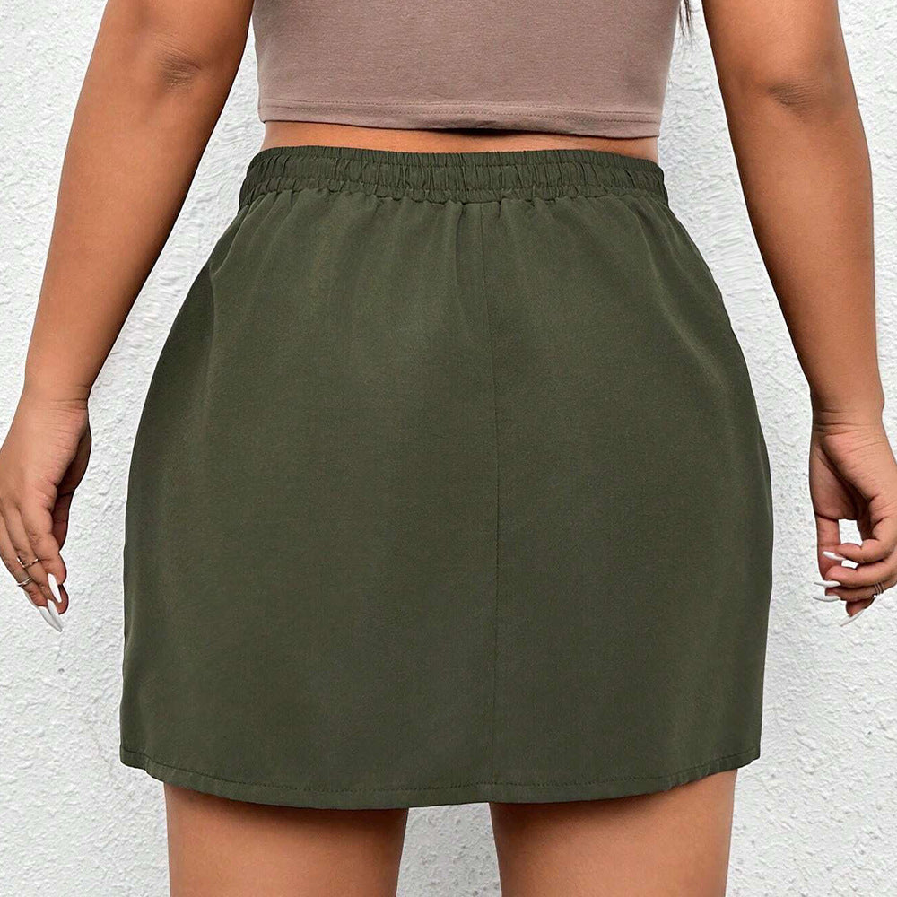 Damen Minirock mit praktischen Taschen und verstellbarem Taillenbund R&B