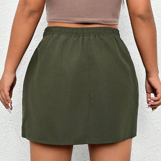 Damen Minirock mit praktischen Taschen und verstellbarem Taillenbund R&B