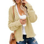 Damen Grobstrickjacke mit lässigem Schnitt und tiefen Taschen R&B