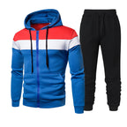 Herren sportliches Freizeit-Set mit modischem Farbblockdesign R&B