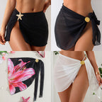 Damen Strandrock mit raffiniertem Knoten und dekorativer Muschelapplikation R&B