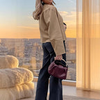 Damen modische Kurzjacke mit eleganten Knopfdetails und praktischen Taschen R&B