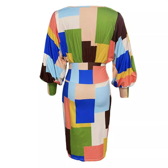 Damen Kleid im modernen Blockdesign R&B