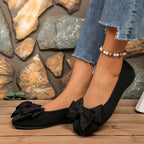 Damen Ballerinas mit stilvollem Schleifenakzent und elastischer Sohle R&B