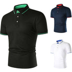 Herren Poloshirt mit kontrastierendem Kragen und atmungsaktiven Eigenschaften