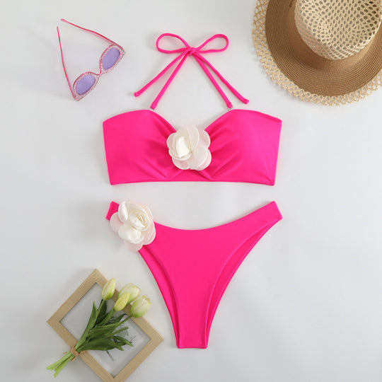 Damen Bikini-Set mit dekorativem Blumenmotiv R&B