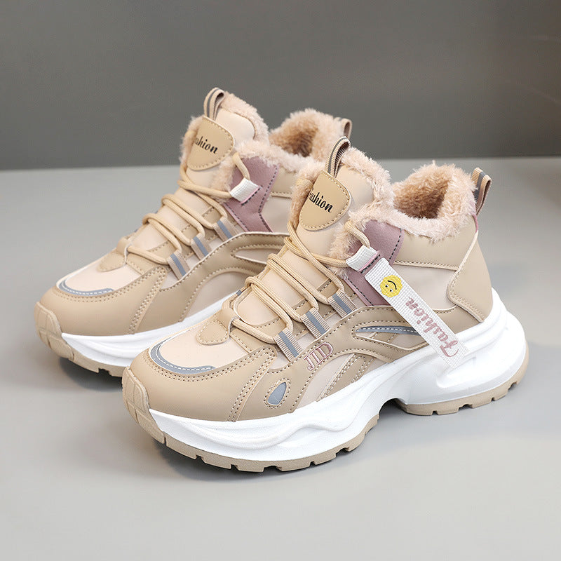 Damen gefütterte Winter-Sneaker mit rutschfester Sohle und atmungsaktivem Obermaterial R&B