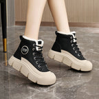 Damen warme High-Top Sneakers mit dämpfender Sohle und kuscheligem Innenfutter R&B