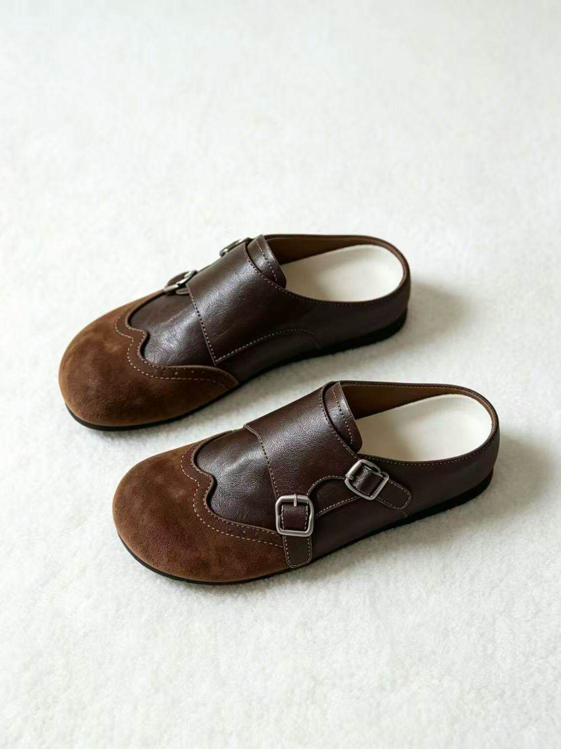 Damen elegante Clogs mit modischem Schnallen-Design R&B