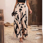 Damen Hochtaillierte Sommerhose mit floralem Druck R&B
