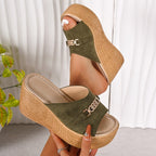 Damen Stilvolle und bequeme Plattform-Pantoletten R&B
