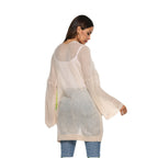Damen Langer Strickpullover mit weitem Schnitt und bequemen Ärmeln R&B
