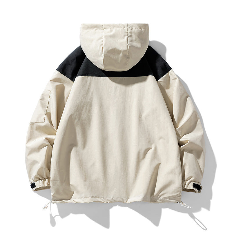 Herren funktionale Wetterjacke mit innovativem Kapuzen-Design und atmungsaktiven Einsätzen R&B