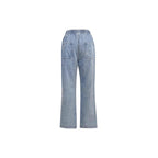 Damen Schlagjeans mit hohem Bund und Destroyed-Akzenten