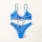 Damen Bikini-Set mit raffiniertem geometrischem Schnitt und verstellbaren Trägern R&B
