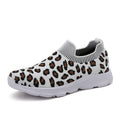 Damen Modische Slip-On Sneakers mit elastischem Bund und animalischem Muster