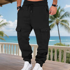 Herren Cargo-Sweatpants mit praktischen Seitentaschen und elastischem Bund R&B