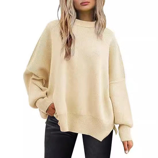 Damen lockerer Strickpullover R&B