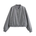 Damen lässige Collegejacke im minimalistischen Design R&B