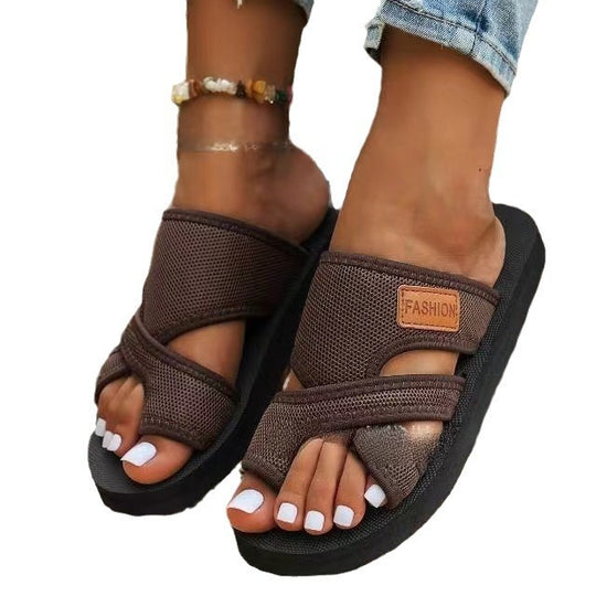 Damen Bequeme Riemensandalen mit ergonomischem Design und atmungsaktiver Obermaterialstruktur R&B
