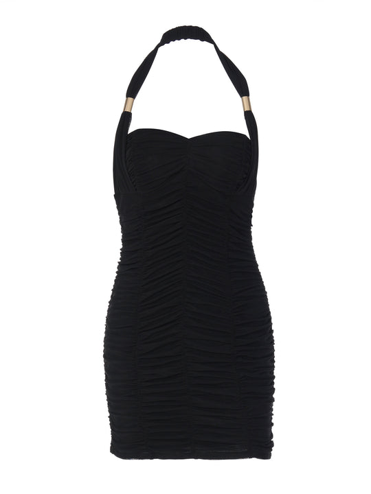 Damen Cocktailkleid mit gerafftem Design und elegantem Träger R&B