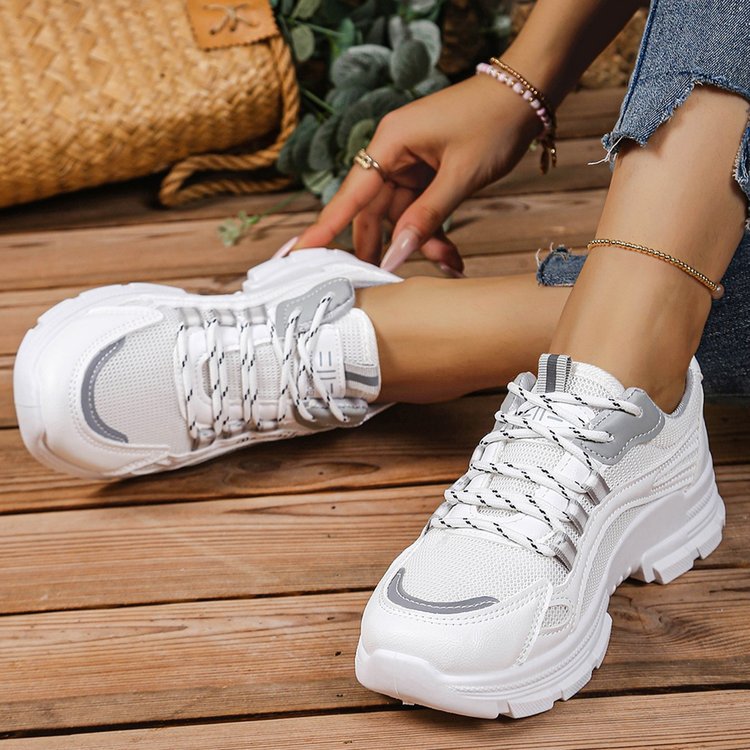 Damen Sportliche Sneakers mit atmungsaktivem Mesh-Obermaterial und komfortabler Dämpfung R&B