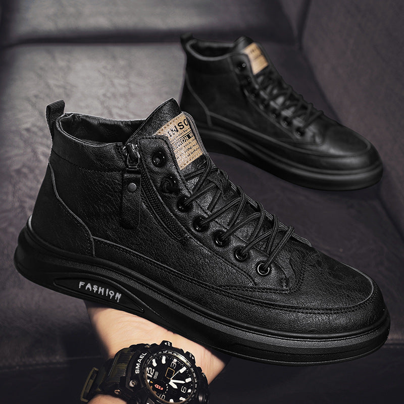 Damen Hochwertige und stylische Leder Sneakers R&B