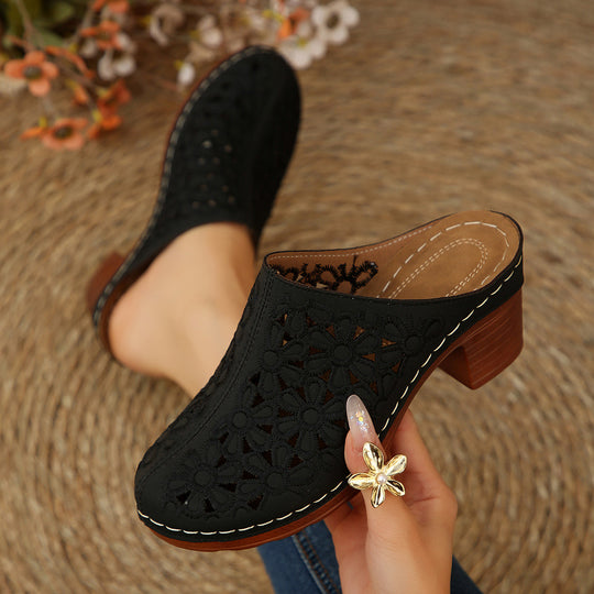 Damen Blumenschnitt Clogs R&B