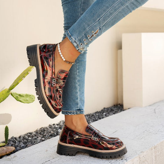 Damen Modische Loafers mit komfortablem Plateau und eleganter Sohle R&B