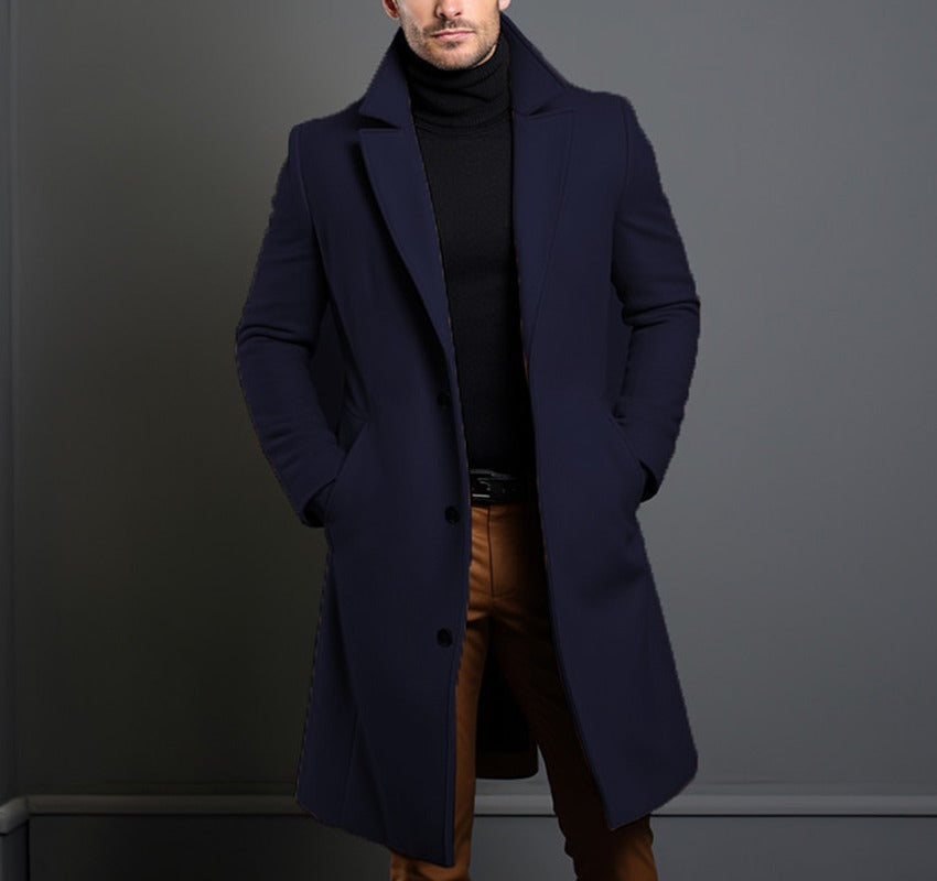 Herren eleganter Wollmantel R&B
