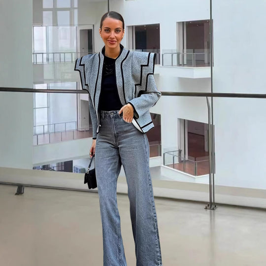 Damen Modische Jacke mit auffälligem Design R&B
